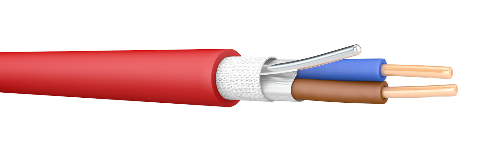 1.5MM 2 Core RED ENHANCED FLAME CABLE Cut To Length